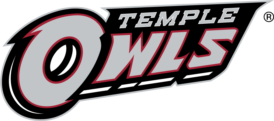 Temple Owls 2014-2020 Wordmark Logo v2 iron on transfers for T-shirts